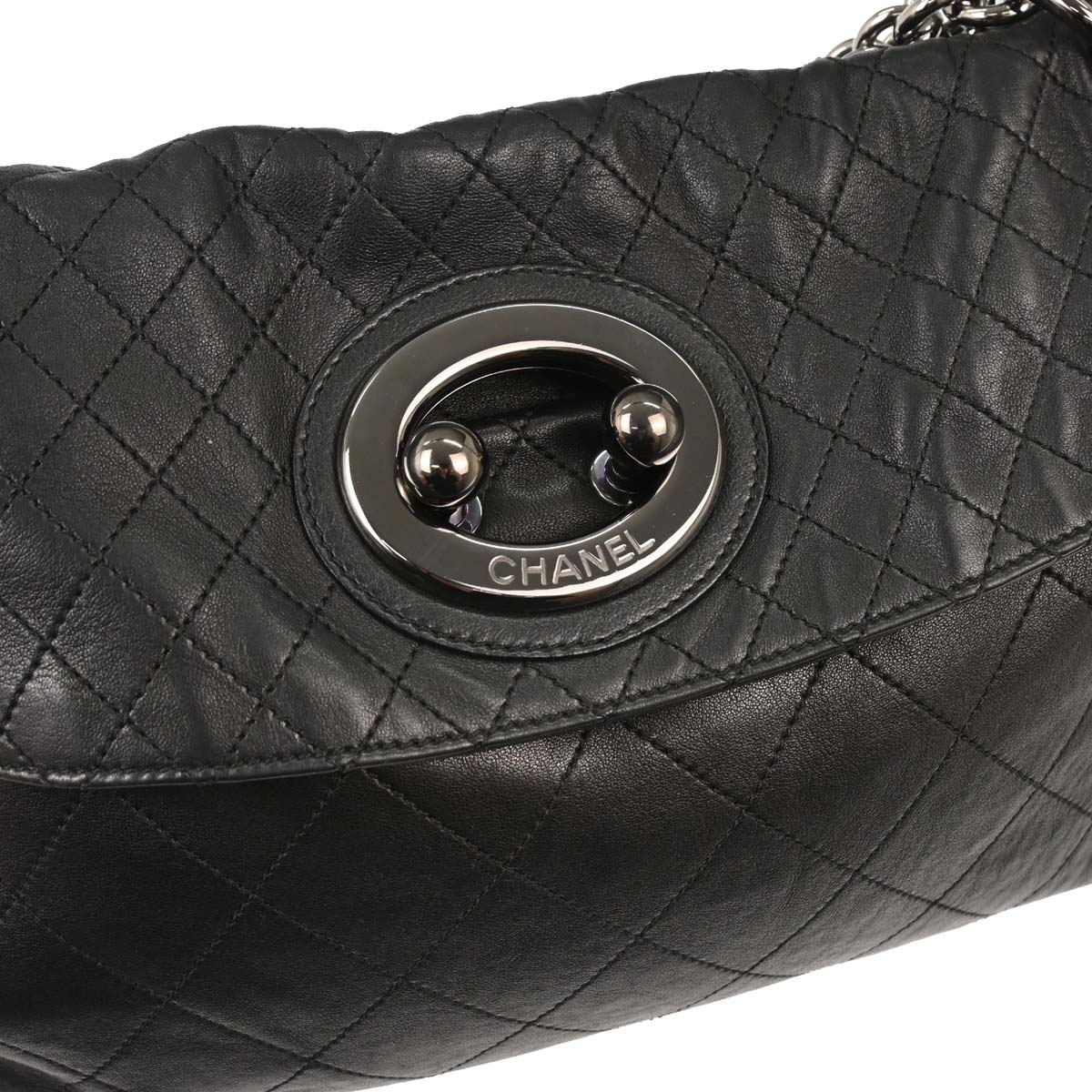 Chanel 2006-2008 Black Lambskin Chain Handbag