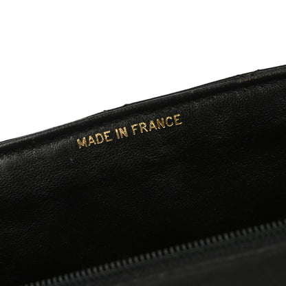 Chanel 1989-1991 Black Lambskin Shoulder Bag