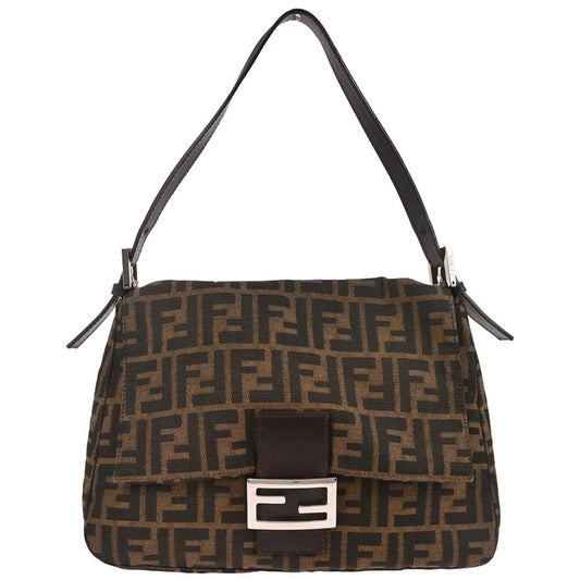 Fendi Brown Zucca Mamma Baguette Handbag