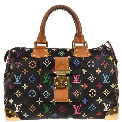 Louis Vuitton 2013 Black Monogram Multicolor Speedy 30 Handbag M92642