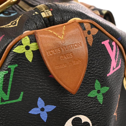 Louis Vuitton 2013 Black Monogram Multicolor Speedy 30 Handbag M92642