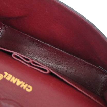 Chanel 1991-1994 Black Lambskin Medium Classic Double Flap Shoulder Bag