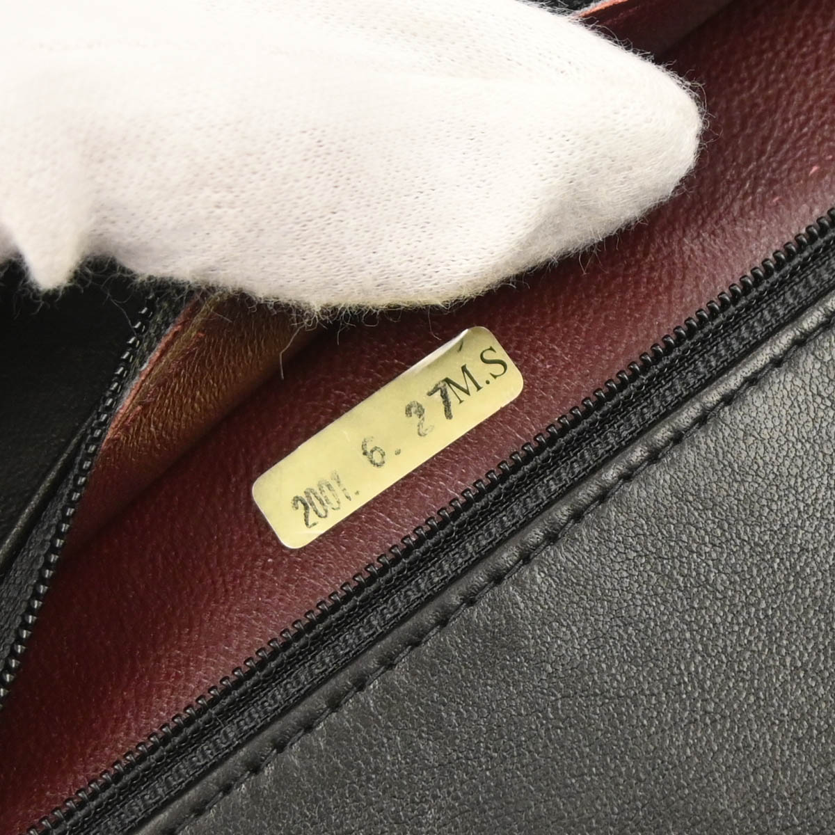 Chanel 2000-2002 Black Lambskin Medium Classic Double Flap Shoulder Bag