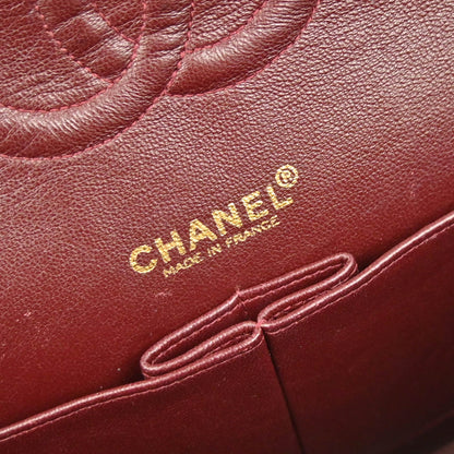 Chanel 2000-2002 Black Lambskin Medium Classic Double Flap Shoulder Bag