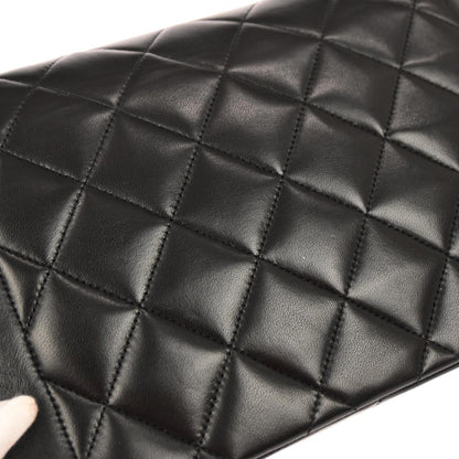 Chanel 1991-1994 Black Lambskin Medium Diana Shoulder Bag