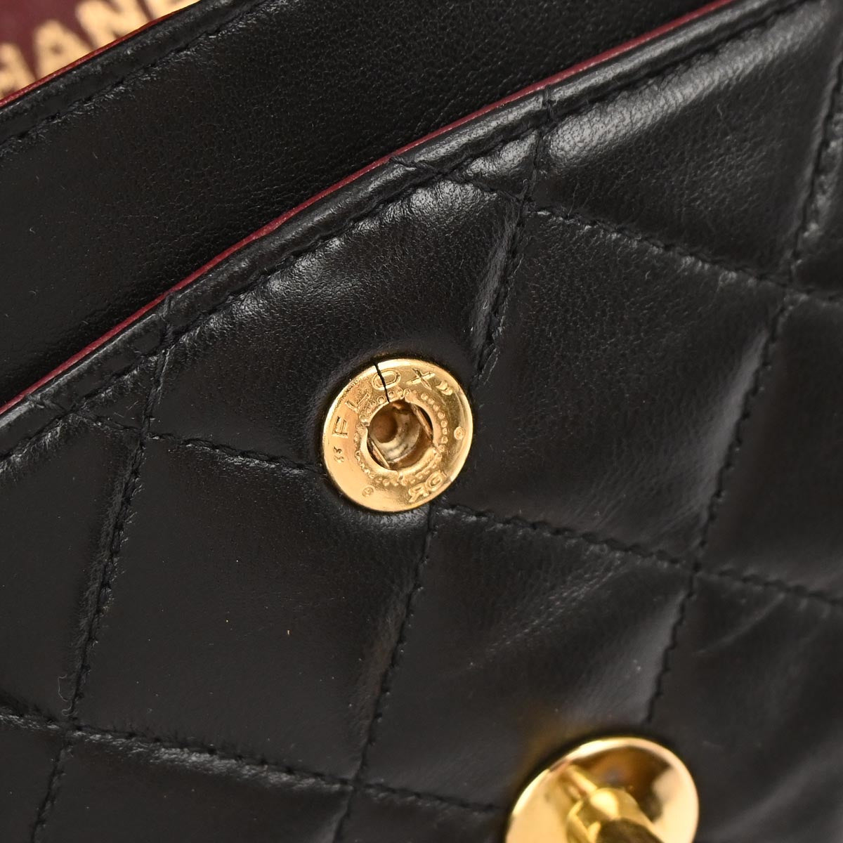 Chanel 1994-1996 Black Lambskin Small Classic Double Flap Shoulder Bag