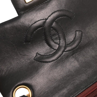 Chanel 2002-2003 Black Lambskin Mini Classic Square Flap Shoulder Bag 17