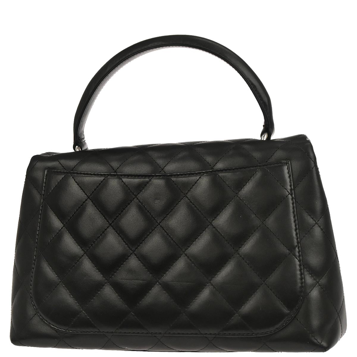 Chanel Black Lambskin Top Handle Handbag