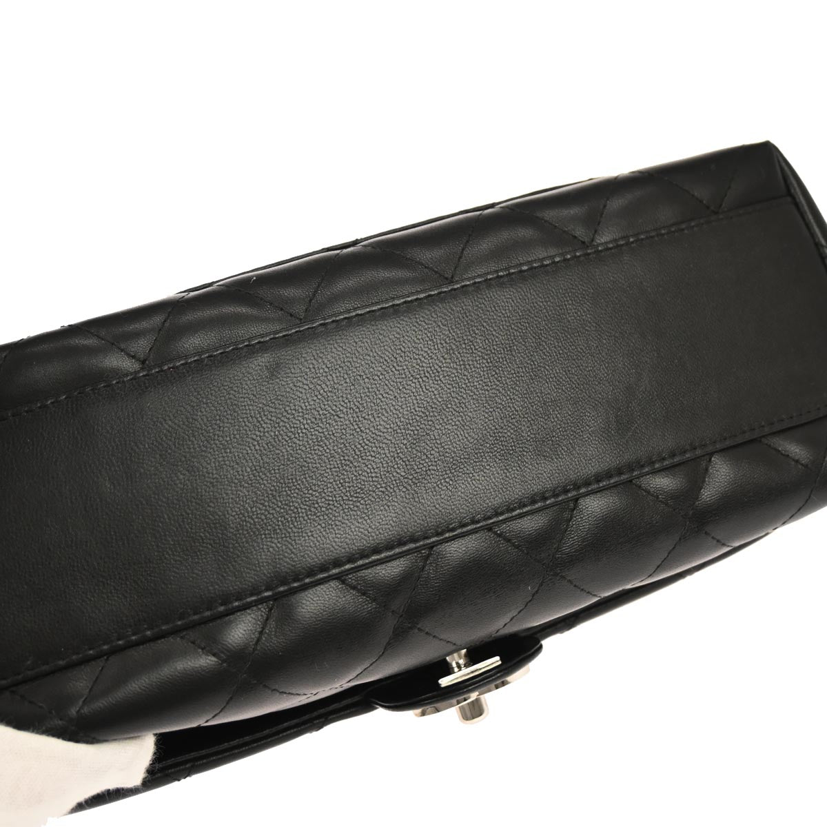 Chanel Black Lambskin Top Handle Handbag