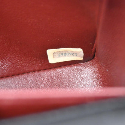 Chanel 1989-1991 Black Lambskin Turnlock Mini Full Flap Shoulder Bag