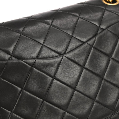 Chanel Black Lambskin Small Classic Double Flap Shoulder Bag