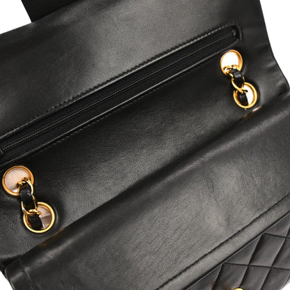 Chanel Black Lambskin Small Classic Double Flap Shoulder Bag