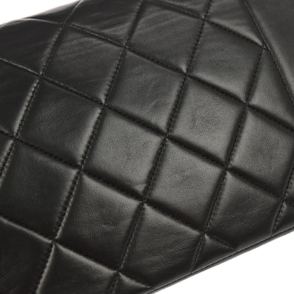 Chanel 1991-1994 Black Lambskin Small Diana Shoulder Bag