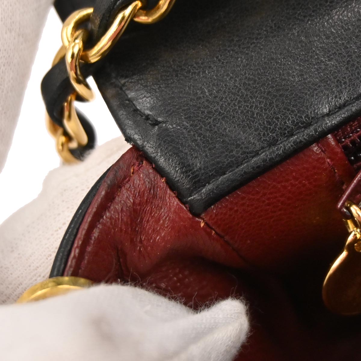 Chanel 1991-1994 Black Lambskin Small Diana Shoulder Bag