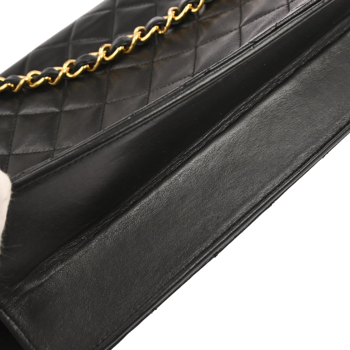 Chanel Black Lambskin Turnlock Medium Half Flap Shoulder Bag