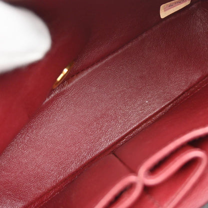 Chanel 1989-1991 Black Lambskin Turnlock Mini Full Flap Shoulder Bag