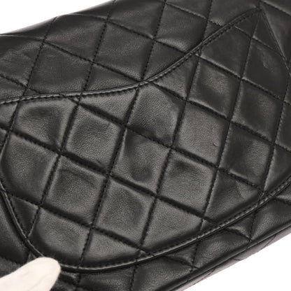 Chanel Black Lambskin Small Classic Double Flap Shoulder Bag