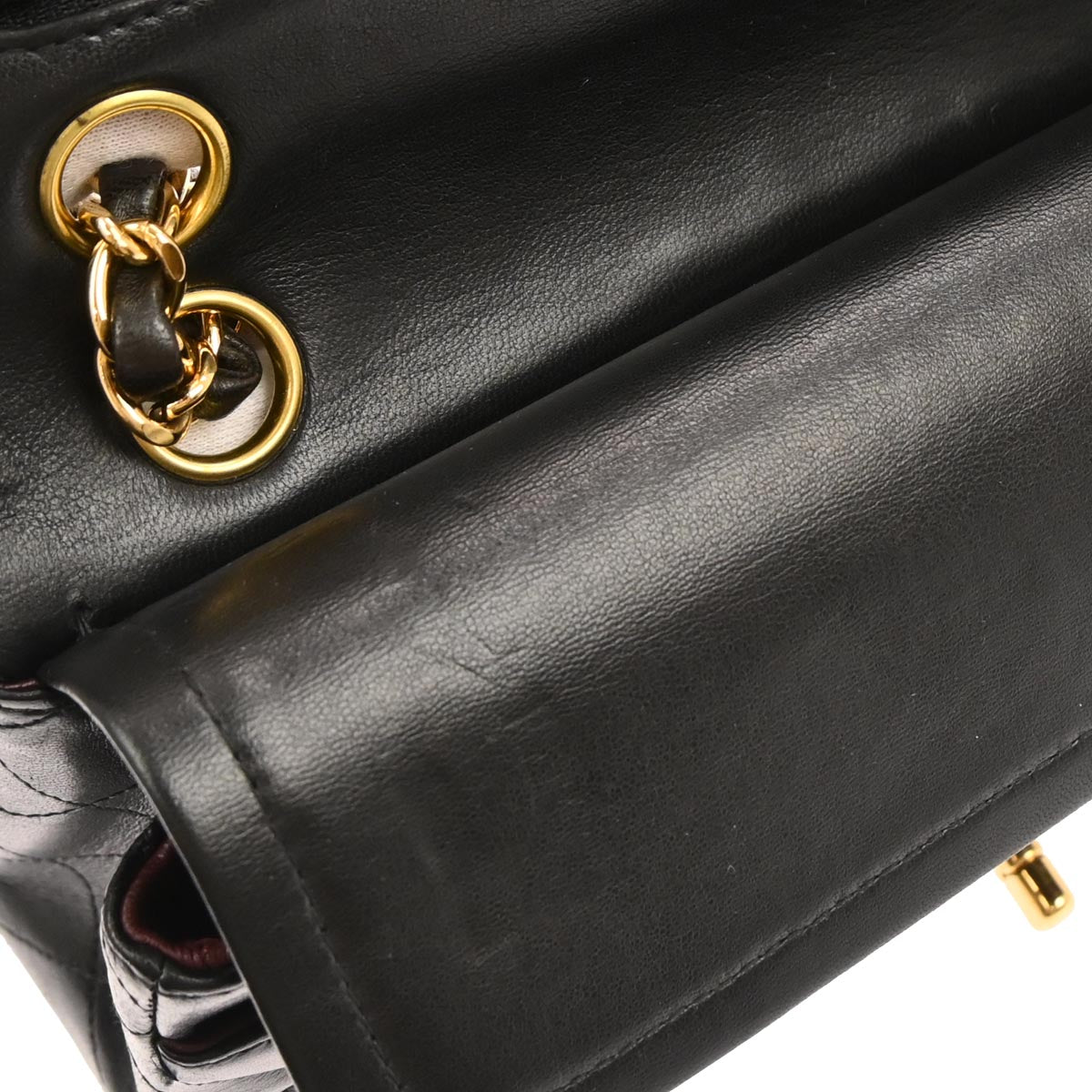 Chanel Black Lambskin Small Classic Double Flap Shoulder Bag