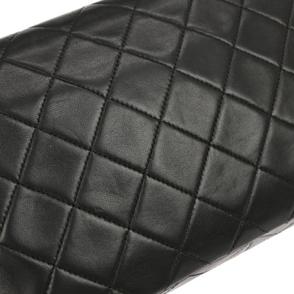 Chanel Black Lambskin Turnlock Small Full Flap Shoulder Bag