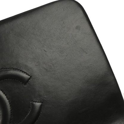 Chanel Black Lambskin Turnlock Small Full Flap Shoulder Bag