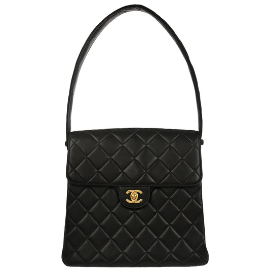 Chanel Black Lambskin Double Sided Handbag