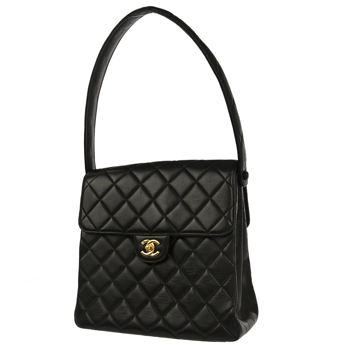 Chanel Black Lambskin Double Sided Handbag