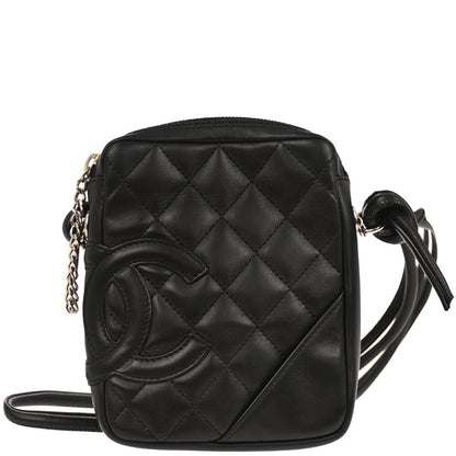 Chanel 2003-2004 Black Calfskin Cambon Ligne Shoulder Bag