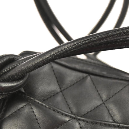 Chanel 2003-2004 Black Calfskin Cambon Ligne Shoulder Bag
