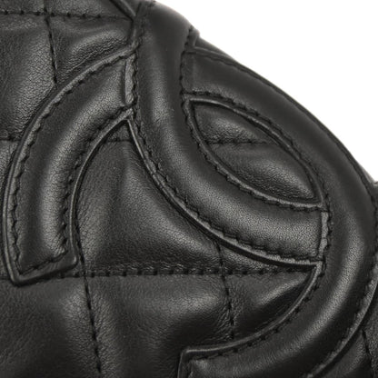 Chanel 2003-2004 Black Calfskin Cambon Ligne Shoulder Bag