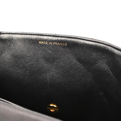 Chanel 1996-1997 Black Lambskin Jumbo Classic Flap Shoulder Bag