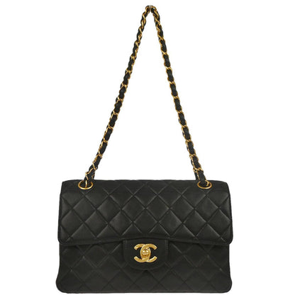 Chanel Black Lambskin Double Sided Flap Shoulder Bag