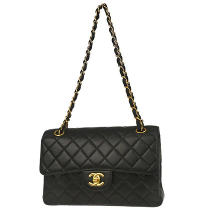 Chanel Black Lambskin Double Sided Flap Shoulder Bag