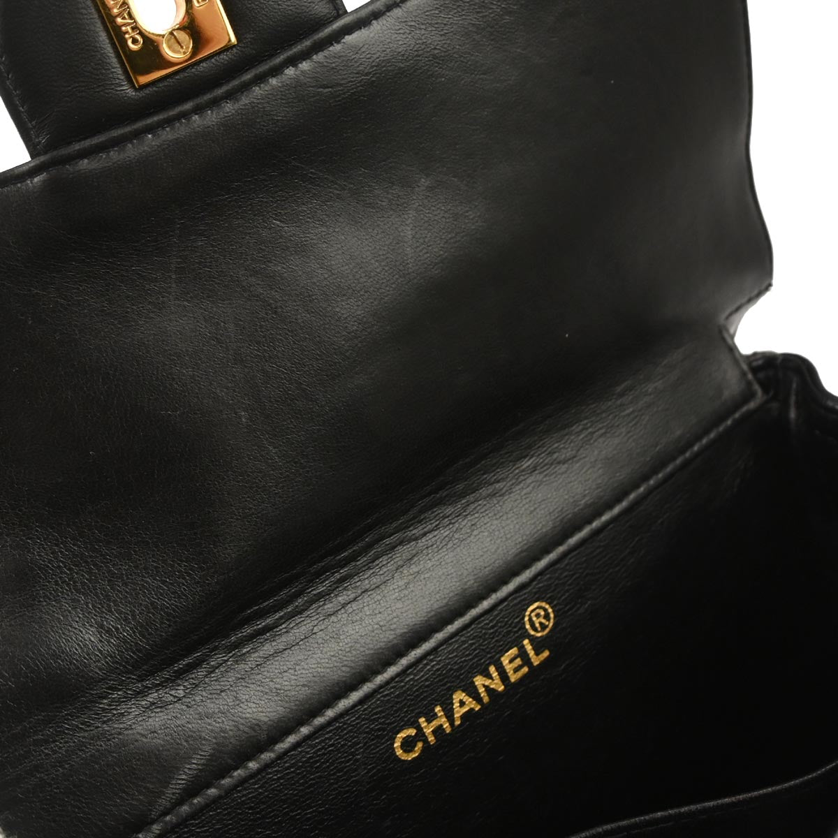Chanel Black Lambskin Double Sided Flap Shoulder Bag