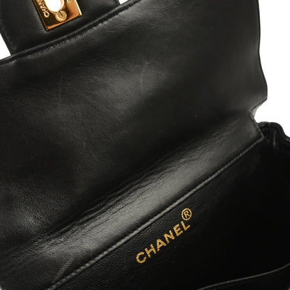 Chanel Black Lambskin Double Sided Flap Shoulder Bag