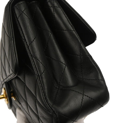 Chanel Black Lambskin Double Sided Flap Shoulder Bag