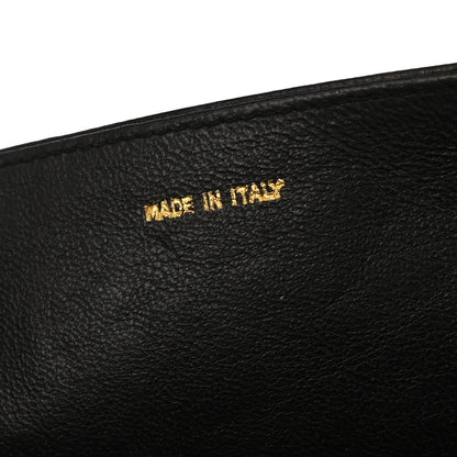 Chanel 1989-1991 Black Lambskin Full Flap Shoulder Bag