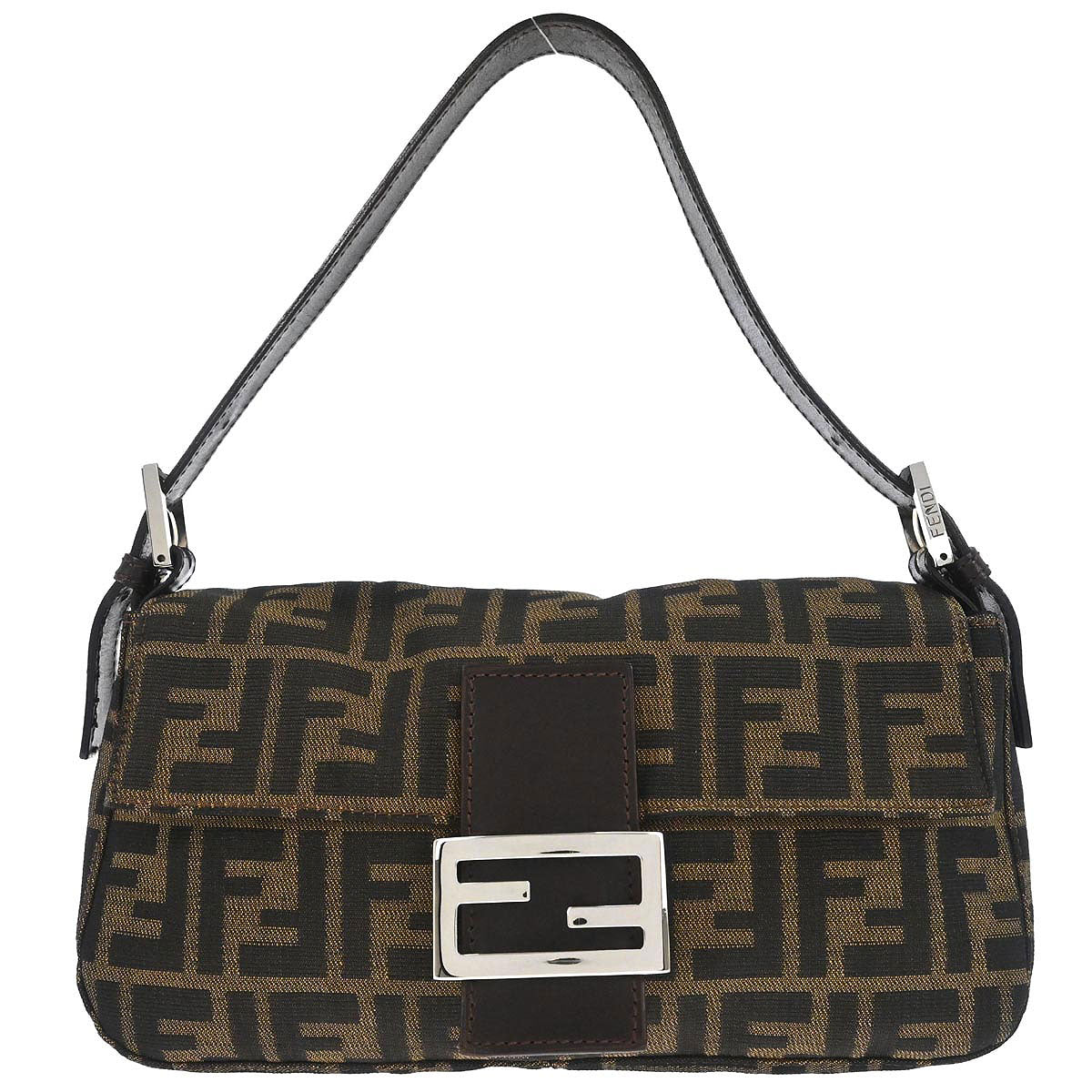 Fendi Brown Zucca Baguette Handbag