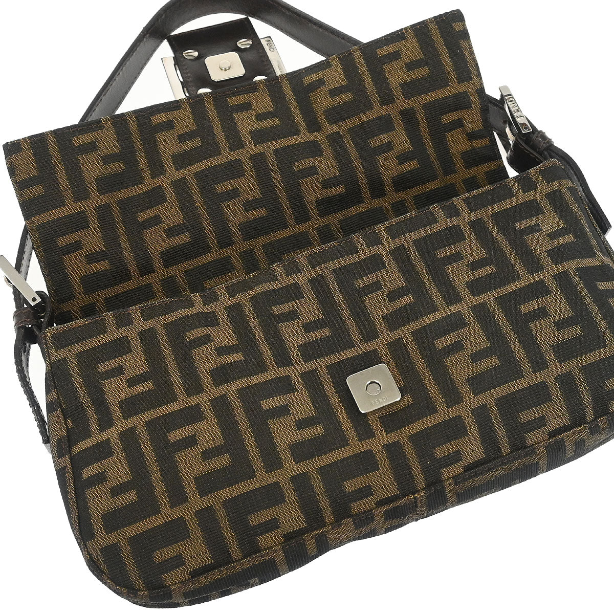 Fendi Brown Zucca Baguette Handbag