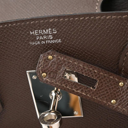 Hermes Chocolat Epsom Birkin 30 Handbag