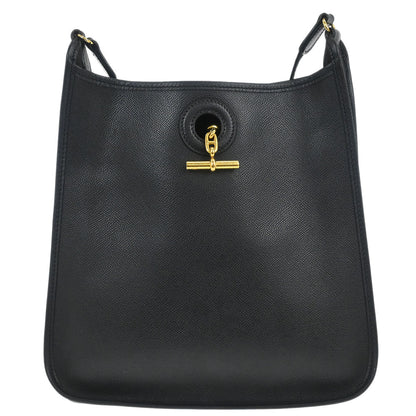 Hermes Black Epsom Vespa PM Shoulder Bag