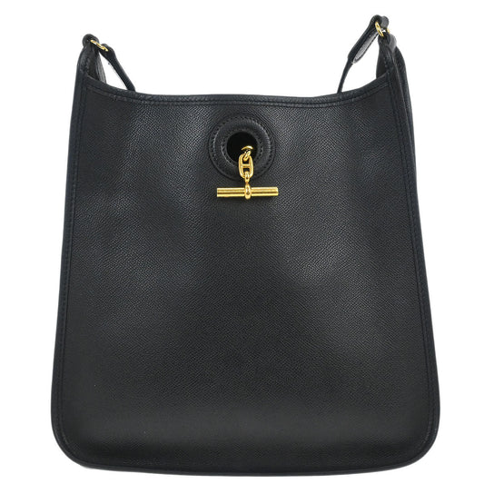 Hermes Black Epsom Vespa PM Shoulder Bag