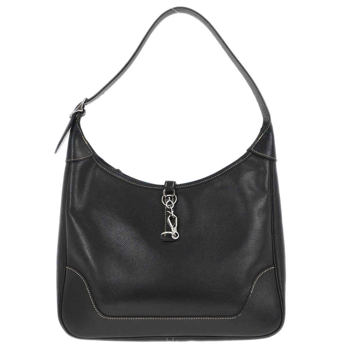 Hermes Black Courchevel Trim 31 Shoulder Bag