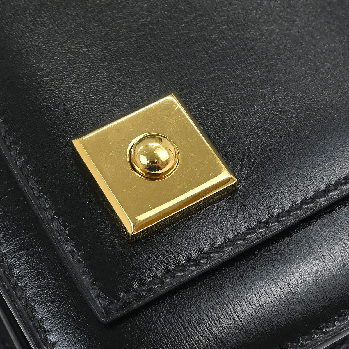 Hermes Black Box Calf Piano Handbag
