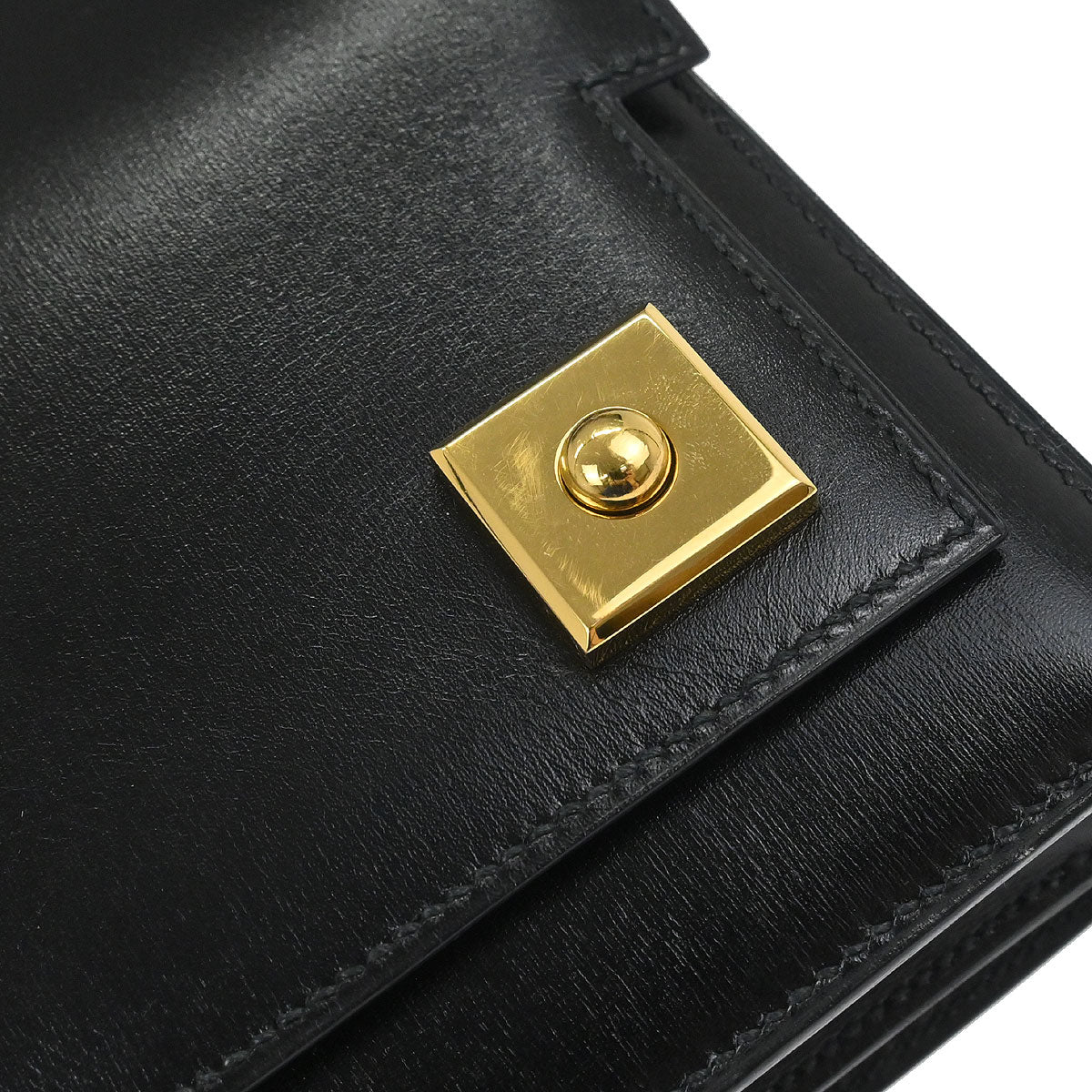 Hermes Black Box Calf Piano Handbag