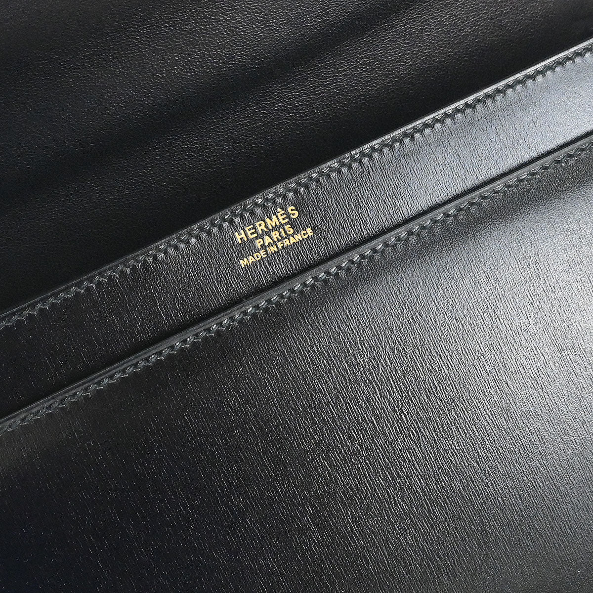 Hermes Black Box Calf Piano Handbag