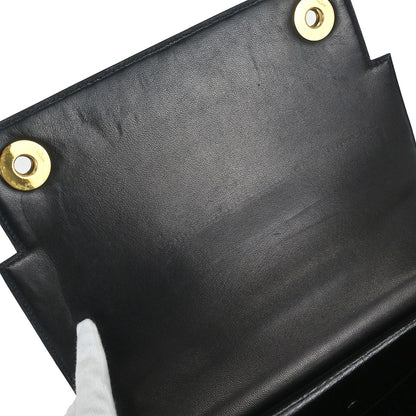 Hermes Black Box Calf Piano Handbag