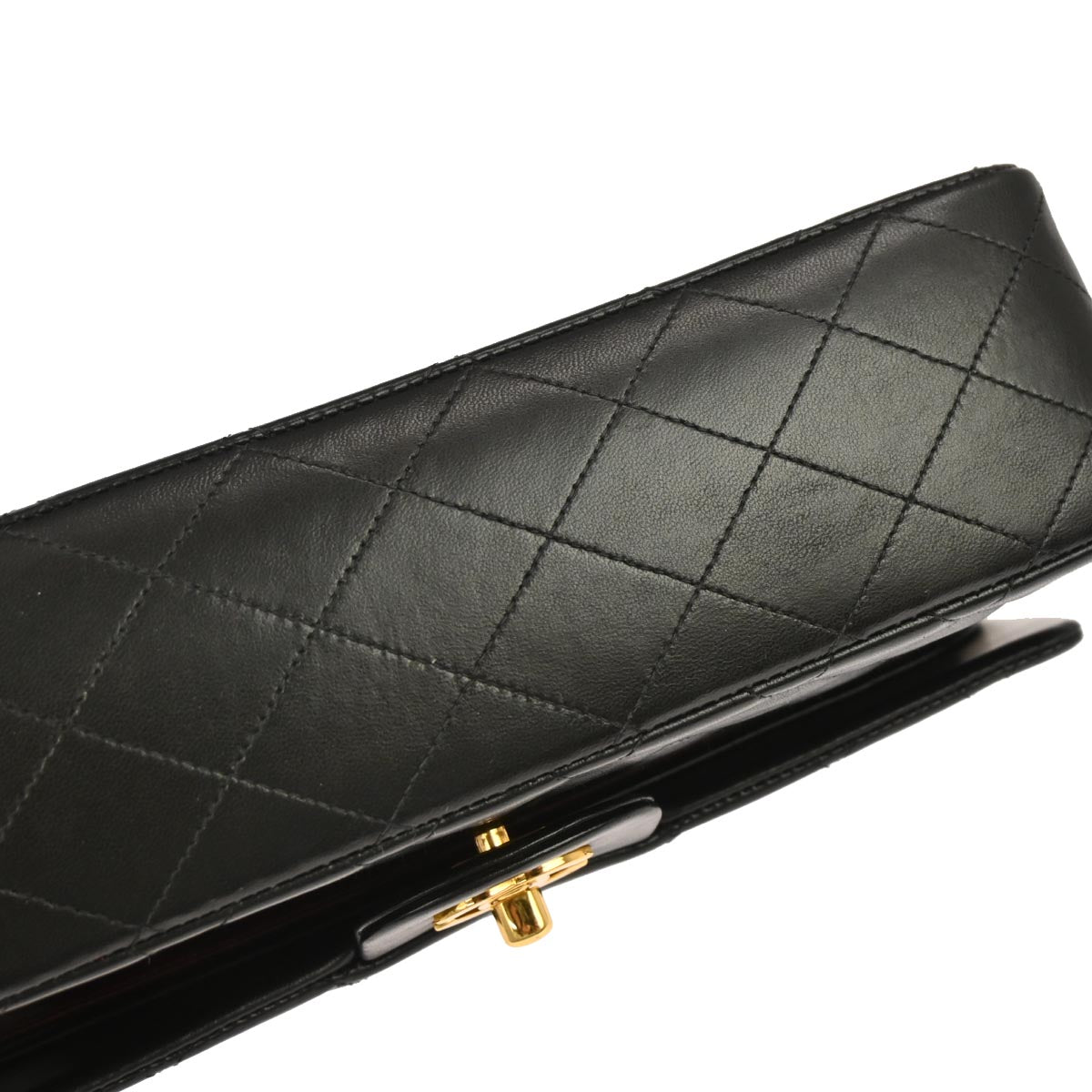 Chanel Black Lambskin Medium Classic Double Flap Shoulder Bag