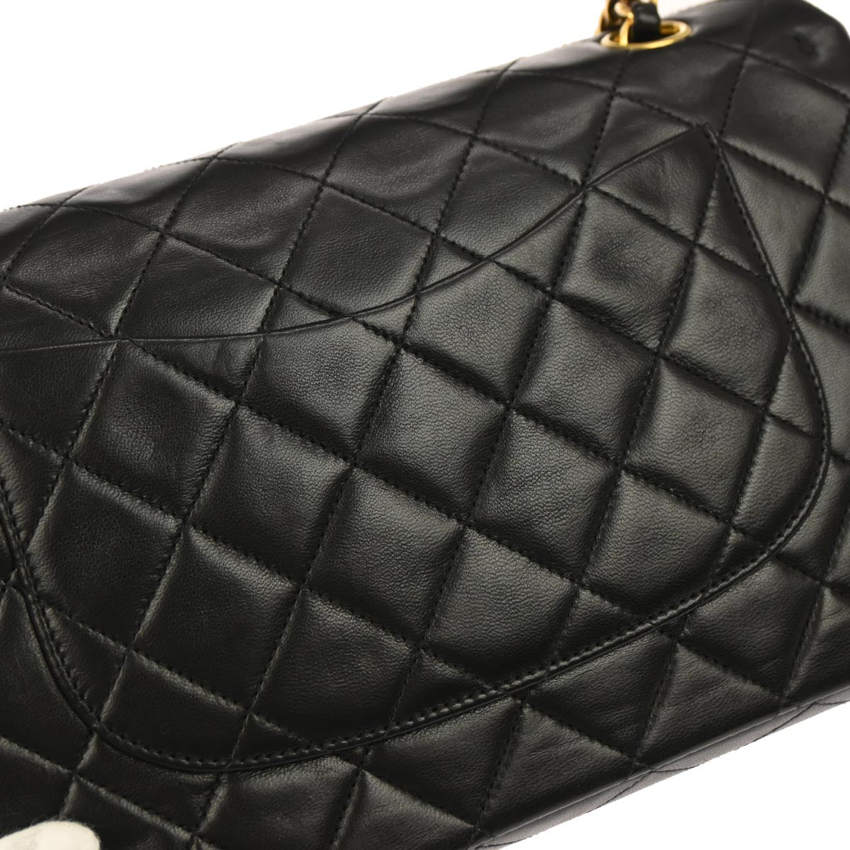 Chanel Black Lambskin Medium Classic Double Flap Shoulder Bag