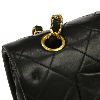 Chanel Black Lambskin Medium Classic Double Flap Shoulder Bag