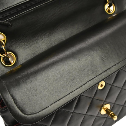 Chanel Black Lambskin Medium Classic Double Flap Shoulder Bag